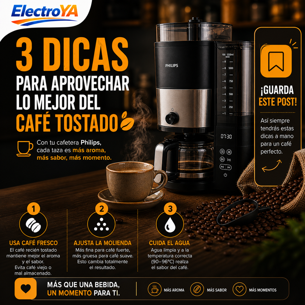 Cafetera con Molinillo Integrado Grind & Brew Philips