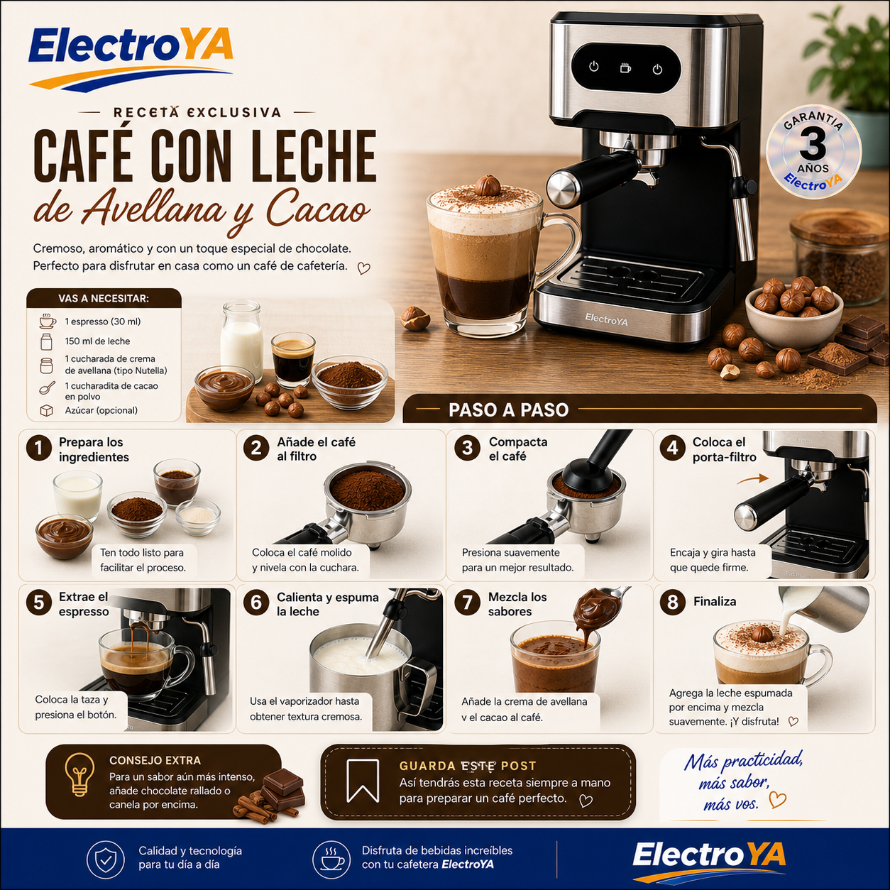 Máquina de Espresso con Vaporizador de Leche Daewoo Espresso Machine with Milk Frother