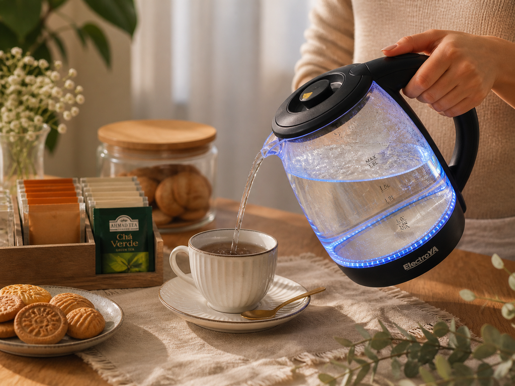 Hervidor Eléctrica de Vidro con LED Emerio WK-119255